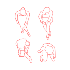 Humans Sitting Female Plan Outline Svg Vector, Free Vectors File